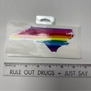 Rainbow North Carolina Sticker